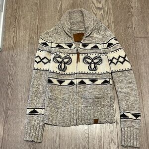 TNA lambswool sweater/zip up in XS